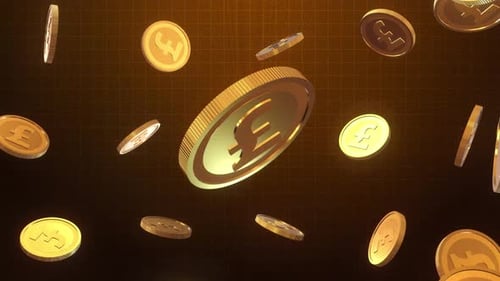 Pound Currency Symbol Gold Coin