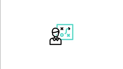 Animated Business Strategy and Planning Flat Design Icon