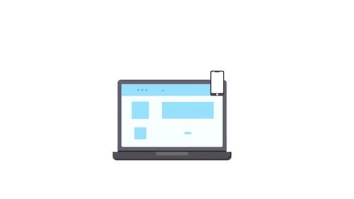 Flat Design Animation of Responsive Laptop and Mobile Devices