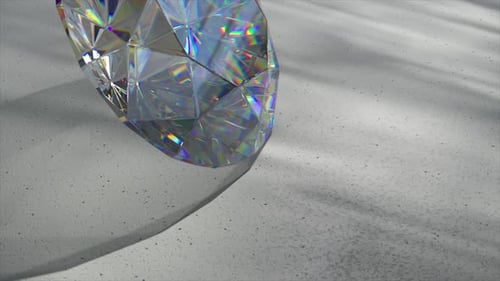 Diamond Falls to the Hard Floor Many Small Diamond Spiders Spill Out of It and Leave an Empty Soft