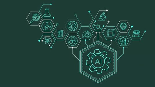 AI Application Areas in Infographic Diagram on Alpha Channel