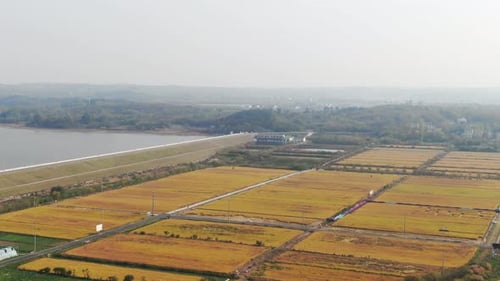 Aerial view of countryside