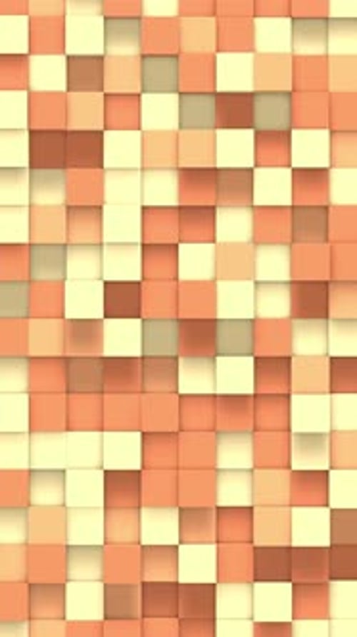 Orange yellow small box cube random geometric background