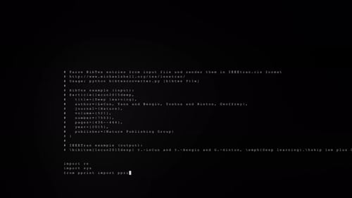 Futuristic Code Stream Overlay on Black Background, Digital Data Motion Graphics 7