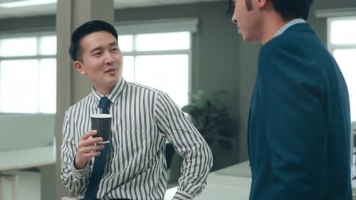 Businessman discussing and planning about strategy in modern office