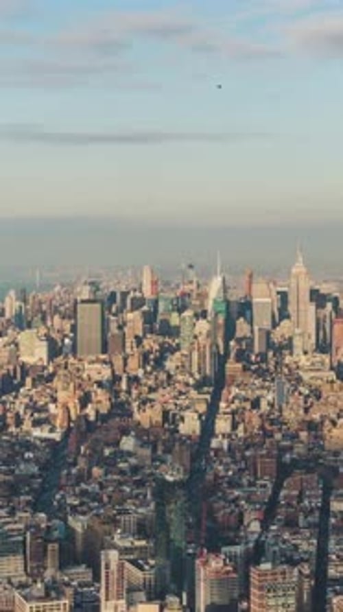 Vertical View Of New York Cityscape, USA