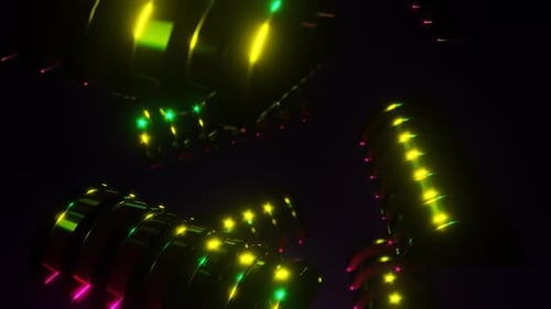 Verblüffende Muster werden in einer faszinierenden Lichtshow zum Leben erweckt