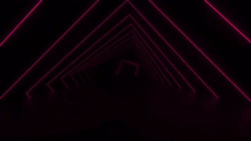 Red Neon Light Tunnel