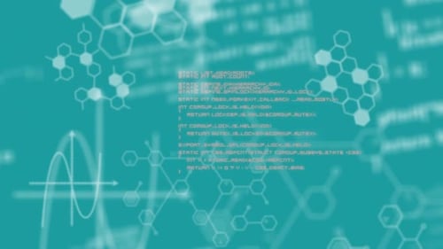 Animation of medical data processing and chemical compound structures