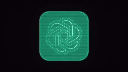 Mesmerizing Holographic ChatGPT Logo Spin 4K Loop