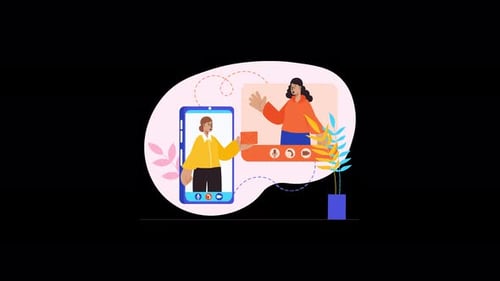 Virtuelle Interaktion zwischen zwei Charakteren