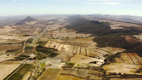 Aerial View of Farmland Landscape