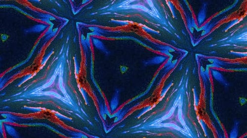 Seamless Abstract Glowing Kaleidoscope Background Loop