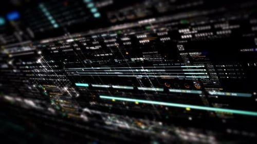 Futuristischer Datenmatrix-Simulations-HUD-Bildschirm 03