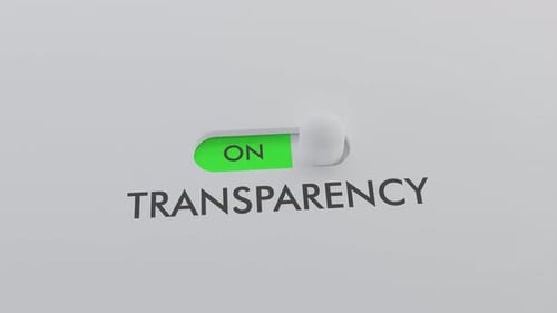 Transparency Toggle Switch Animation for Business Concepts