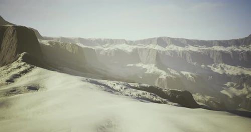 Majestic Mountain Landscape Featuring Rocky Formations and Snow Capped Peaks