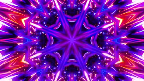 Dynamic neon light tunnel pulses with vibrant energy, abstract motion