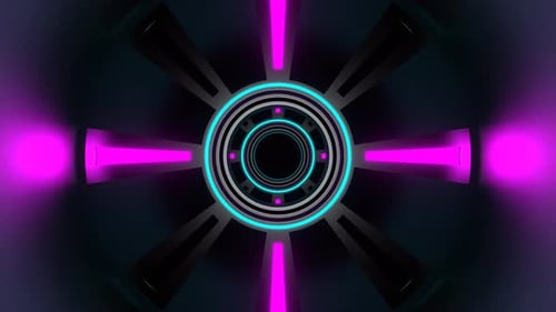 Cyan And Pink Neon Light Ventilation Background Vj Loop In 4K