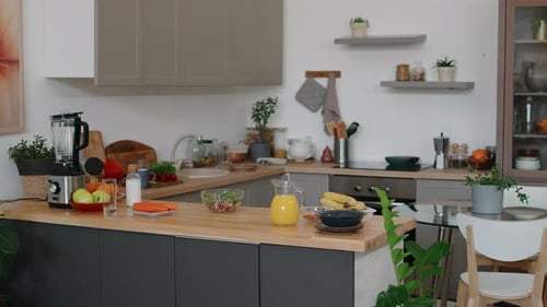 Healthy Food Preparation in Modern Kitchen