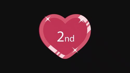 Animated Modern Heart with Sparkles for Anniversaries