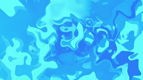 Dynamic Blue Liquid Flow Abstract Background