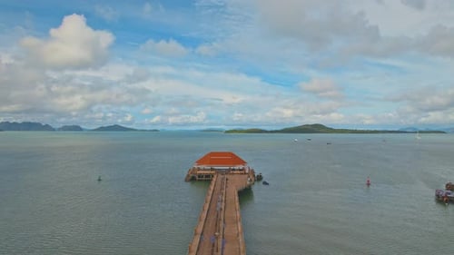 Landscapes view of the beach sea, sand and sky in summer day.