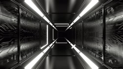White Neon Strobe Texture Chip Corridor Background Vj Loop I 4K