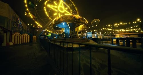 Carnival Fairground Night Lights Animation