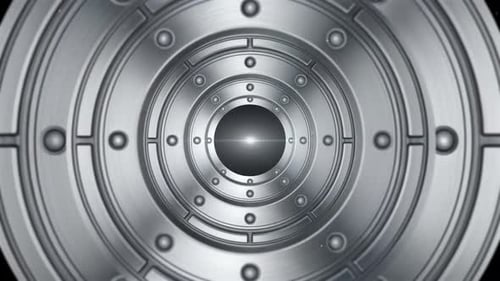 Glimpse Into A Futuristic Metallic Tunnel With Radiant Center Light