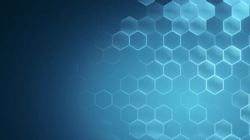 Abstract Glowing Hexagonal Grid Technology Background Animation Loop