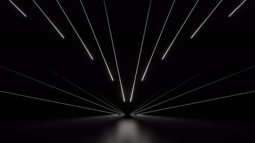 White Bright Neon Stripes Background Vj Loop In 4K