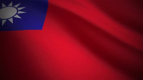Republic of China Flag Waving Animation