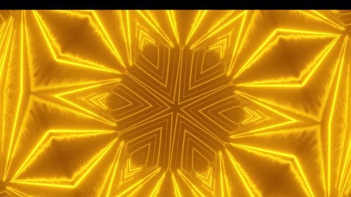 Animated Glowing Geometric Line Pattern Tunnel Background