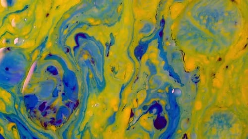 Vibrant Abstract Oil and Water Liquid Swirl