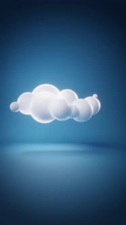 3D-Wolke auf blauem Hintergrund