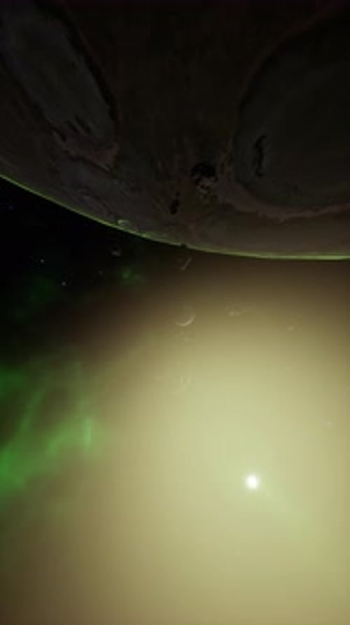 Vertical Large Cluster of Asteroids Near an Unknown Planet