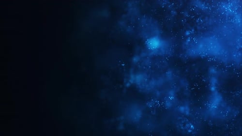 Abstract Blue Particles Flowing Digital Background Animation