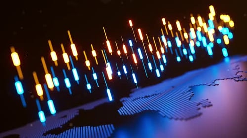 Futuristic Global Data Map Animation