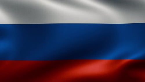 Seamless Waving Russian Flag Loop Background Animation