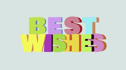Colorful Best Wishes Title Animation with Oozing Effect