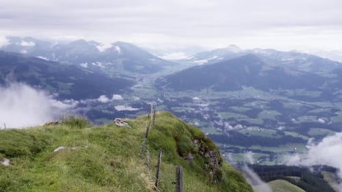 Clouds moving over Mountain Landscape in Kitzbühel