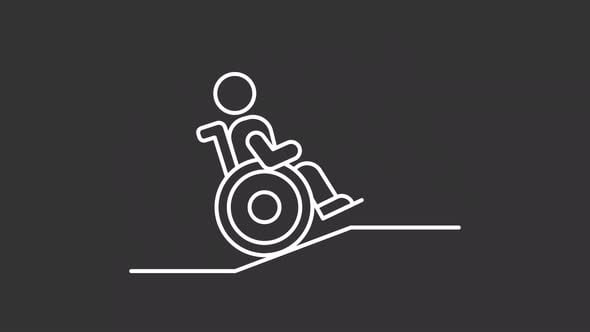 Wheelchair ramp white line animation, Elements Motion Graphics ft ...