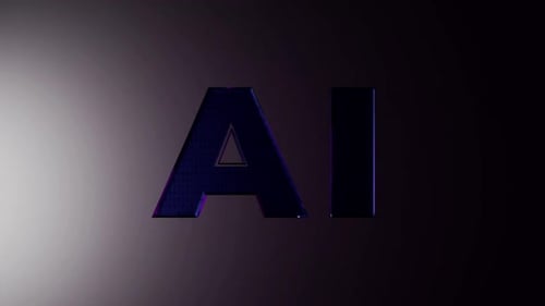 Glass Refractive AI Letters Light Play Abstract Sequence 4K
