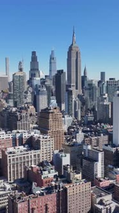 New York Skyline At Manhattan In New York United States.