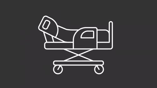 Minimalist Line Art Hospital Stretcher Adjusting Animation