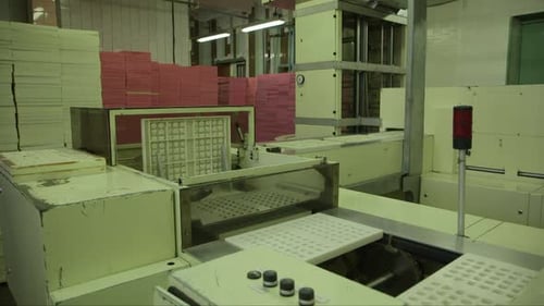 candy production line in a chocolate factory