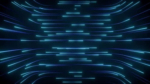 Futuristic Glowing Blue Lines Abstract Background Loop