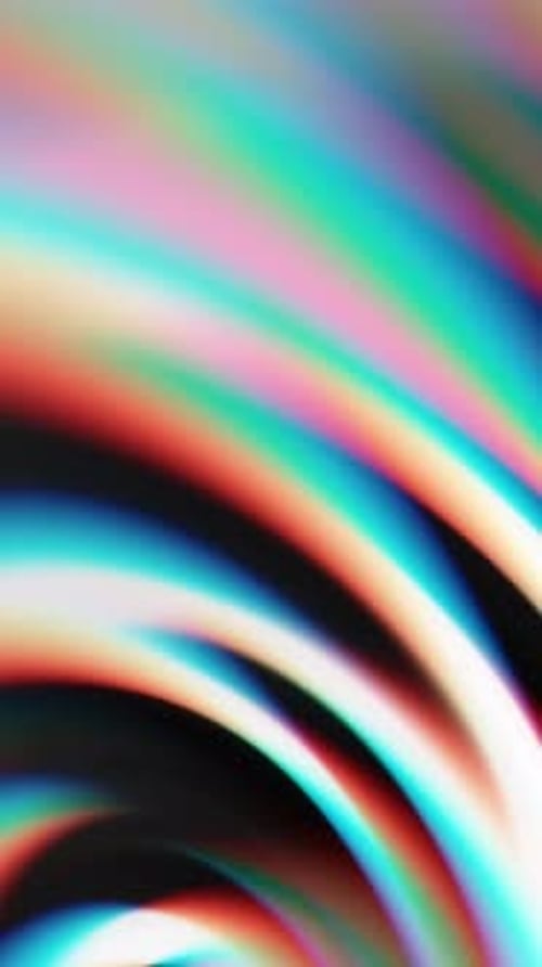Abstract Chromatic Iridescent Fractal Background Loop