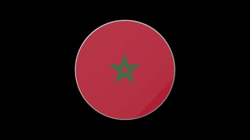 Metallic Morocco National Flag Spinning Loop