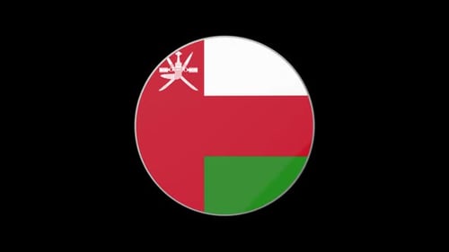 Oman Flag 3D Circular Emblem Rotation Animation